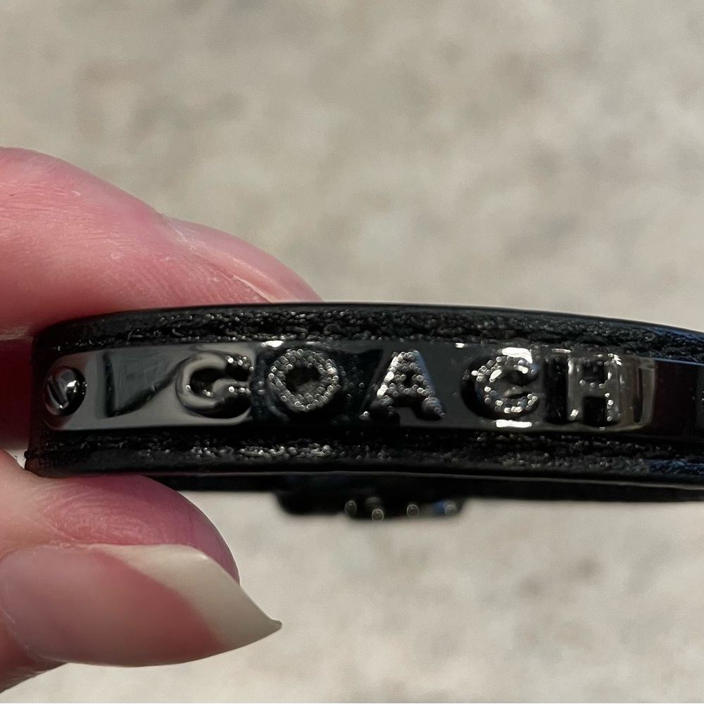 NWOT Coach Black Leather Women’s Bracelet